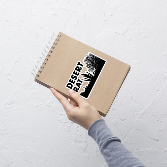 Desert Rat Sillhouette Lettering Sticker | Choose Your Laminate