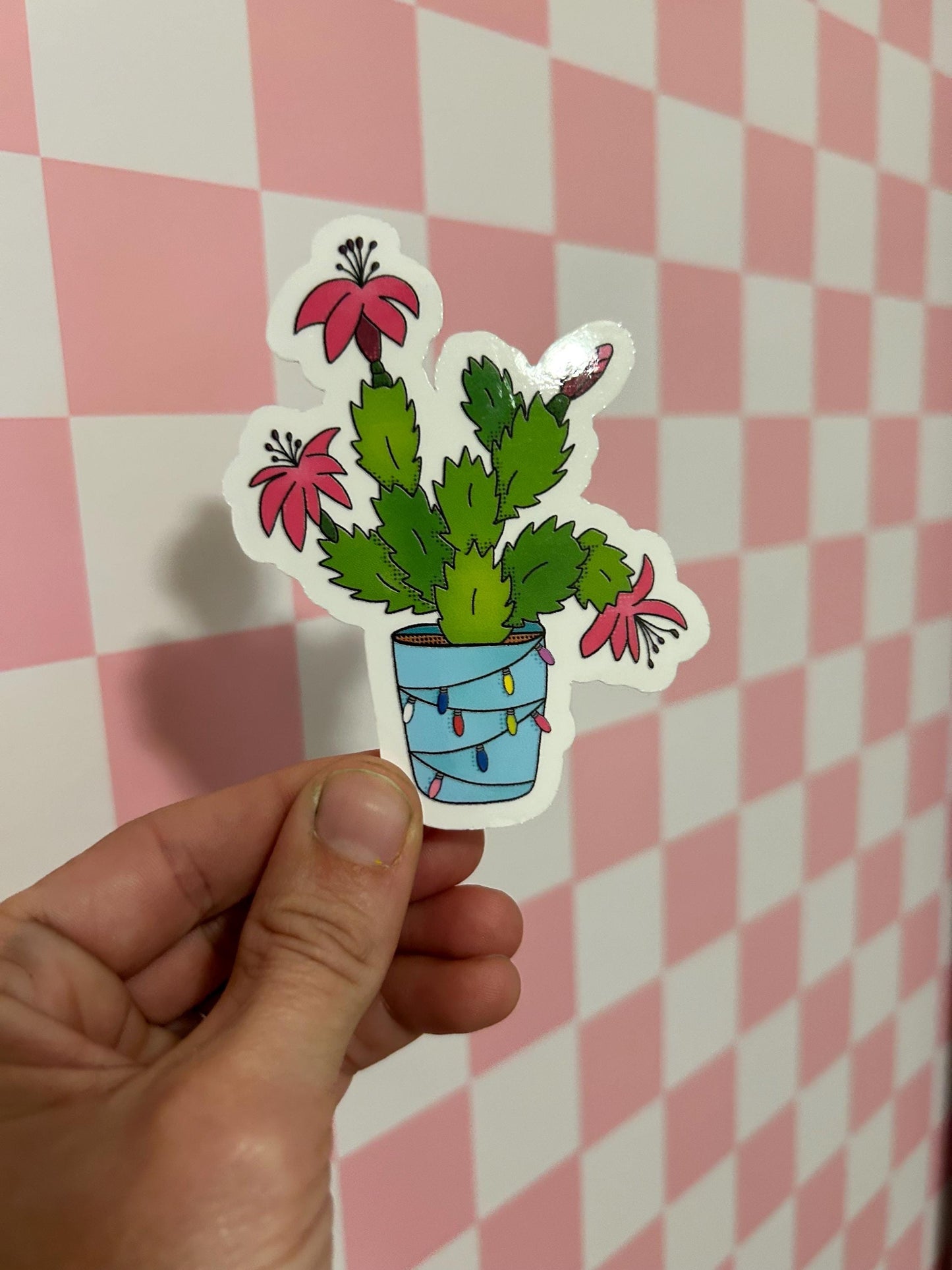 Christmas Cactus Sticker