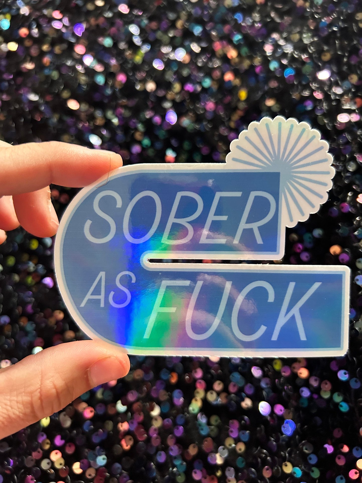 Sober as Fuck Sticker | sobriety AA vintage looking recovery outdoor heavy duty handmade
