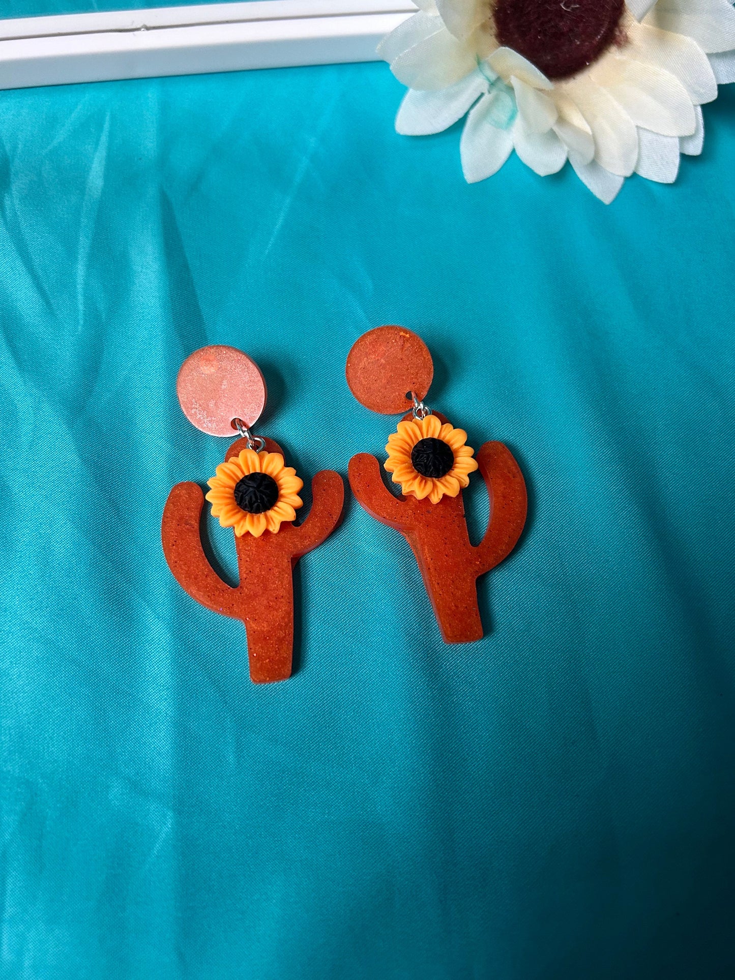 Saguaro cactus Earrings | Large Pushback