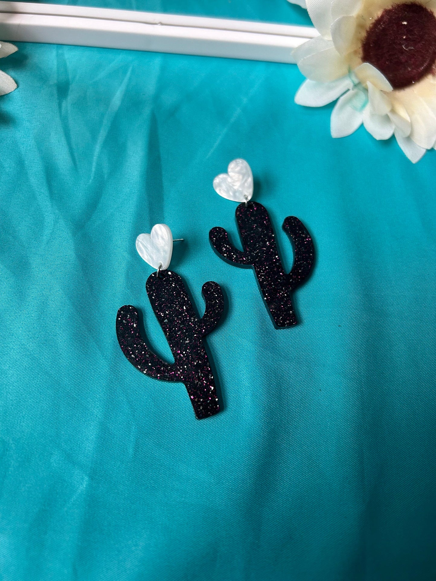 Saguaro cactus Earrings | Large Pushback