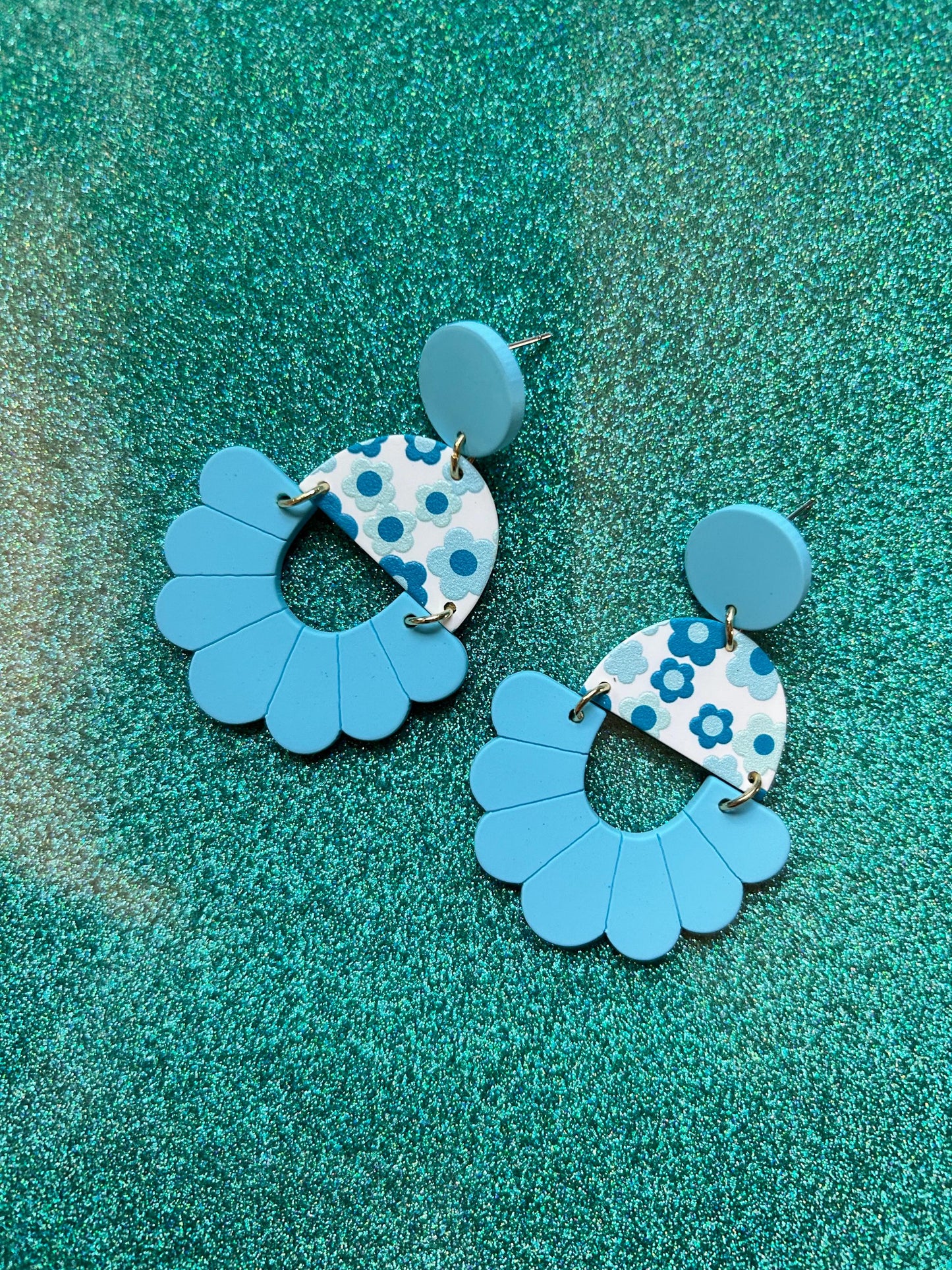 Blue Floral Earrings | Choose Your Style