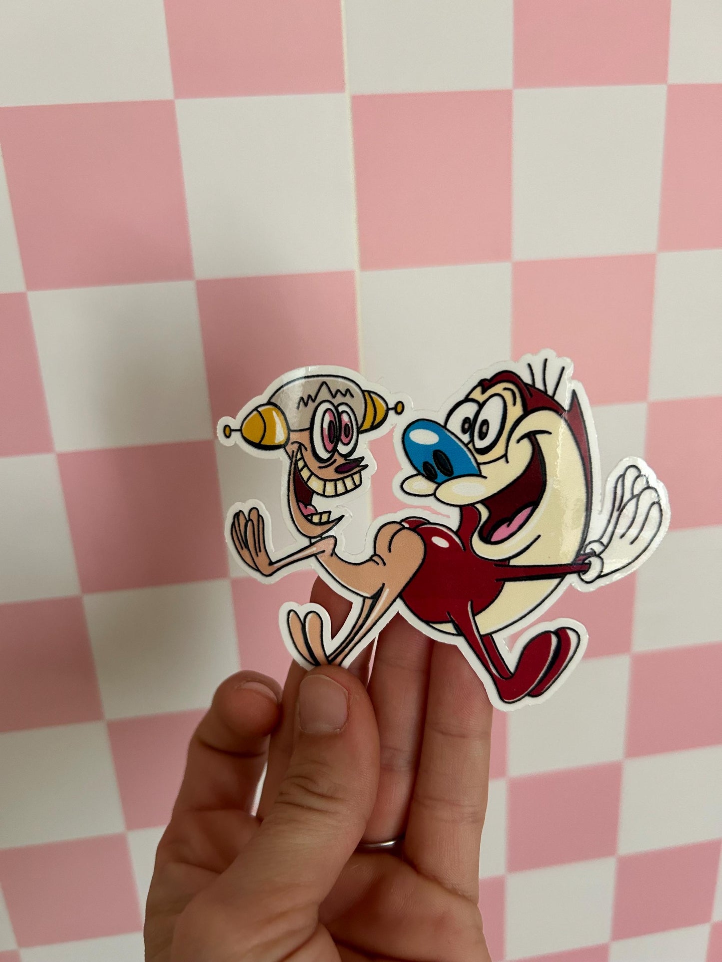 Ren and Stimpy Friends Fan Art Sticker | Choose Your Finish