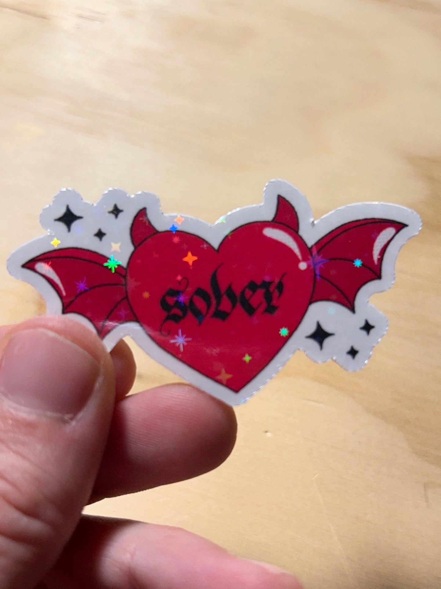 Naughty Sober Heart Sticker