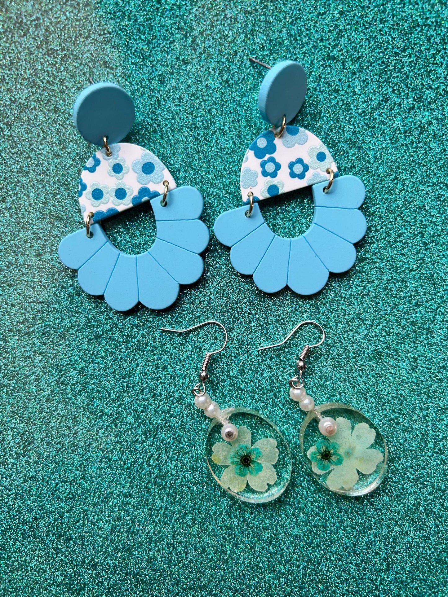 Blue Floral Earrings | Choose Your Style