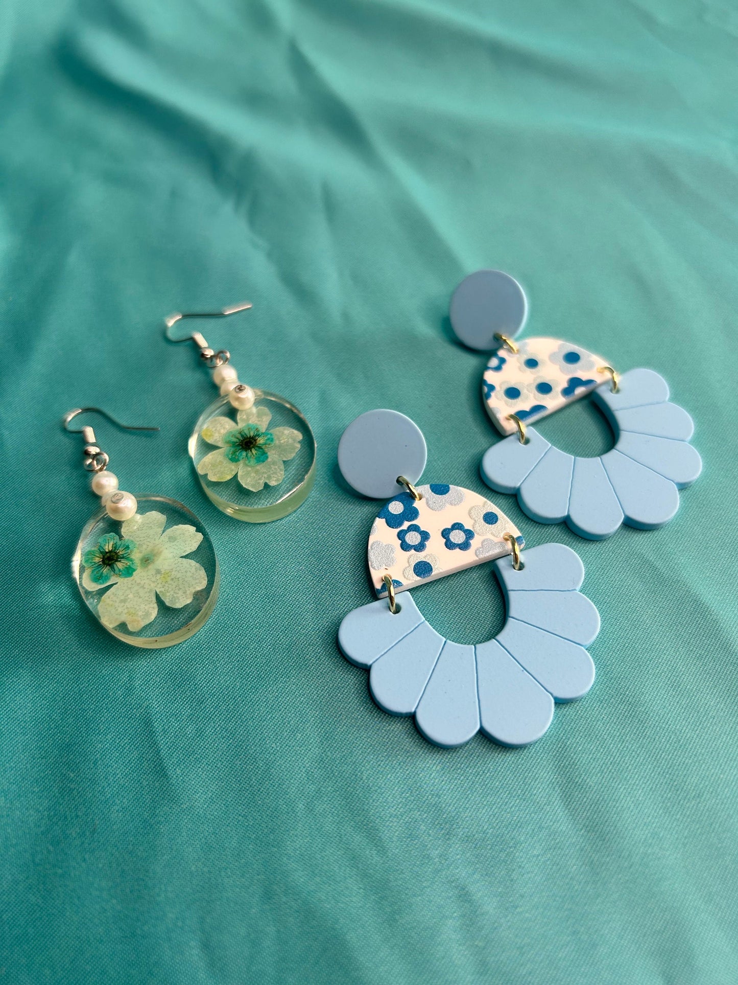 Blue Floral Earrings | Choose Your Style