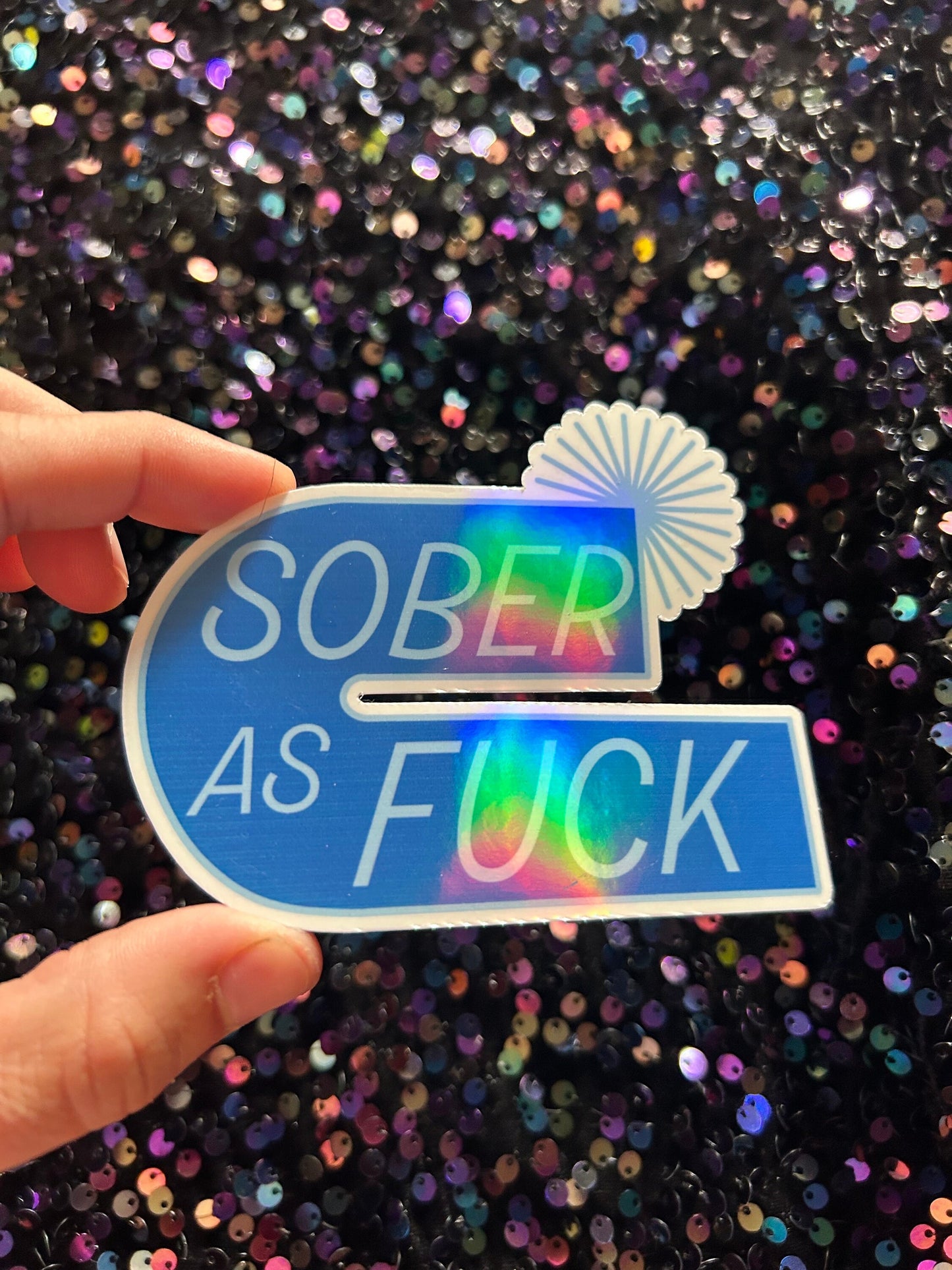 Sober as Fuck Sticker | sobriety AA vintage looking recovery outdoor heavy duty handmade