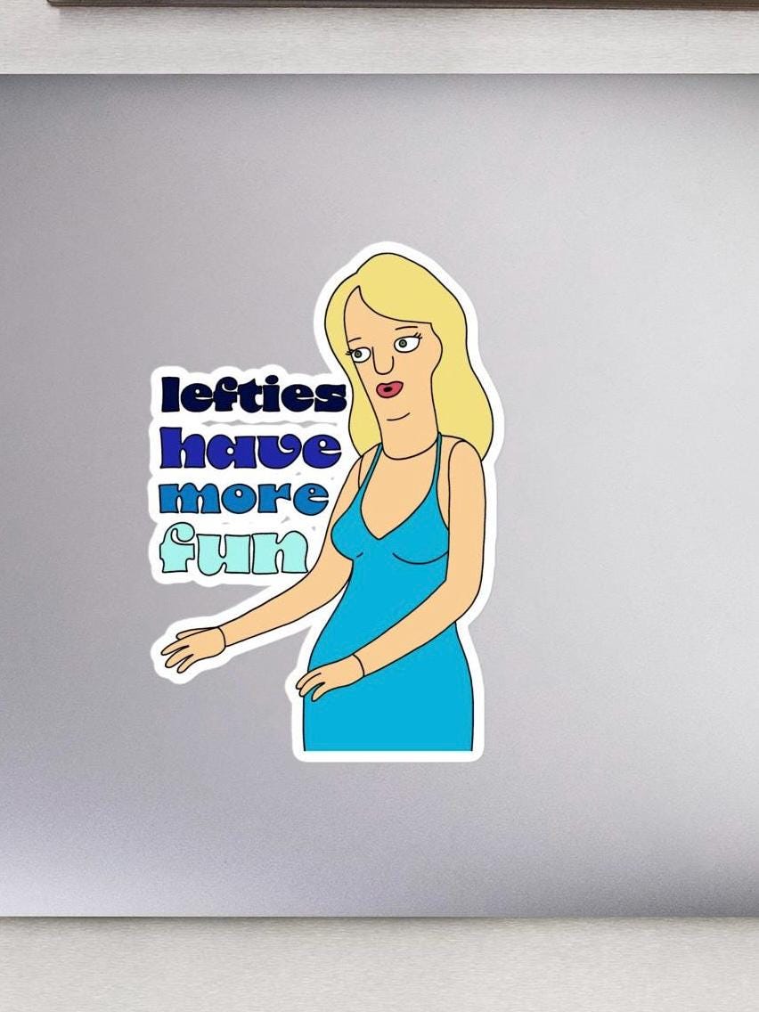 Nadine Sticker | Lefties Have More Fun | Bobs Burgers Fan Art Sticker | 3 inches wide