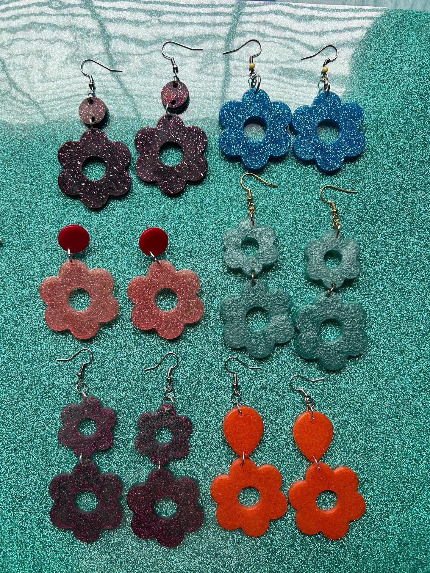 Large Tiered Flower Earrings | Handmade with Different Styles