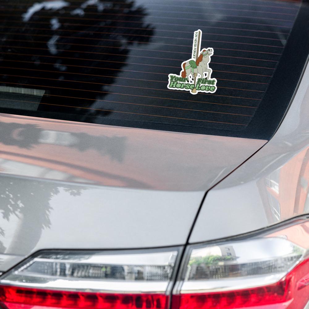 you never forget your first horse love | bobs burgers sticker or magnet | glossy or holographic | Mr Goiter