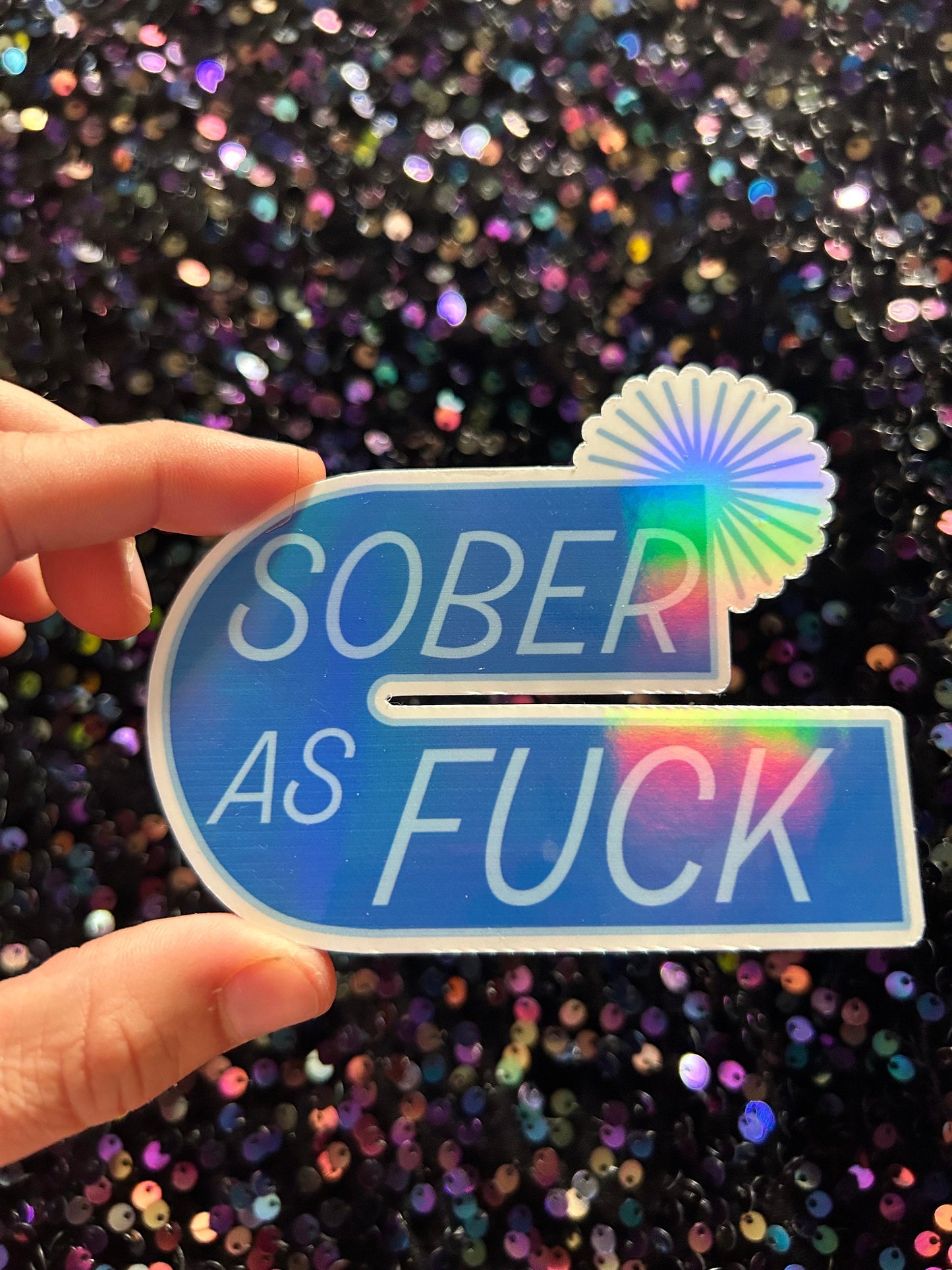 Sober as Fuck Sticker | sobriety AA vintage looking recovery outdoor heavy duty handmade