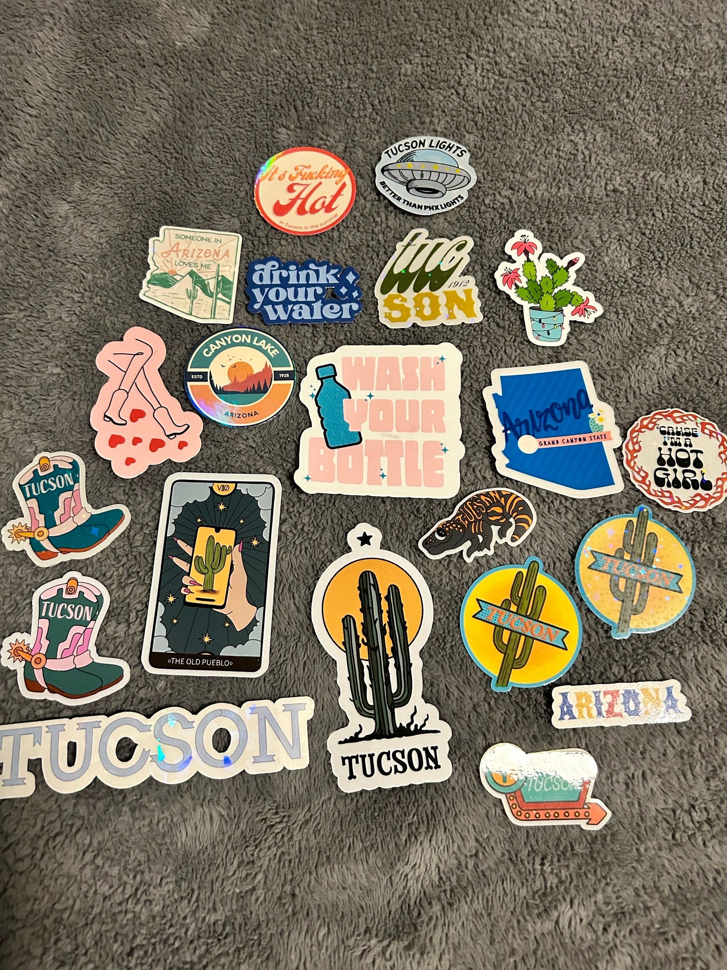 Arizona Sticker Pack of 10 | 3”| finish, designs vary - handdrawn, handprinted stickers in original designs