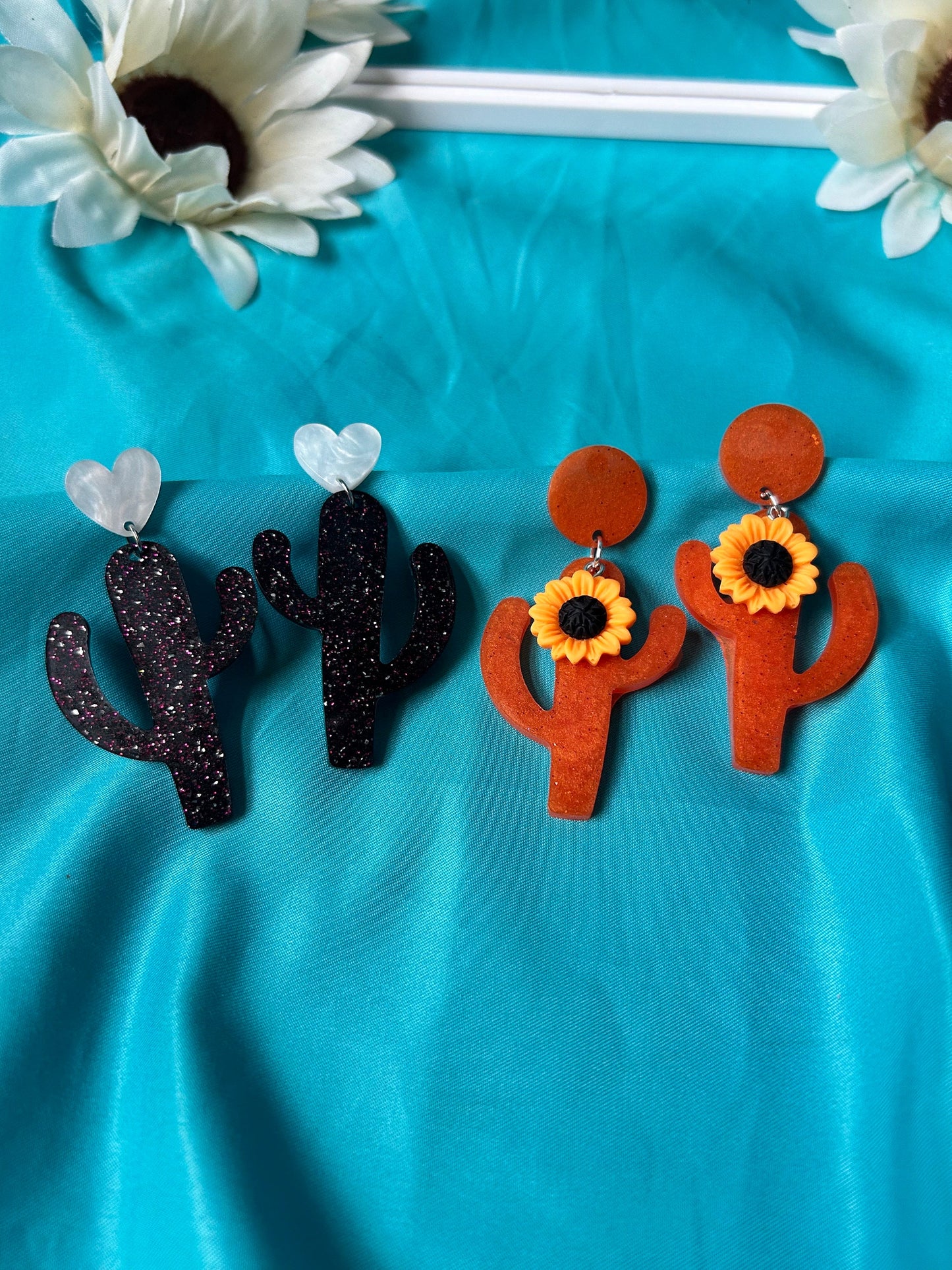 Saguaro cactus Earrings | Large Pushback