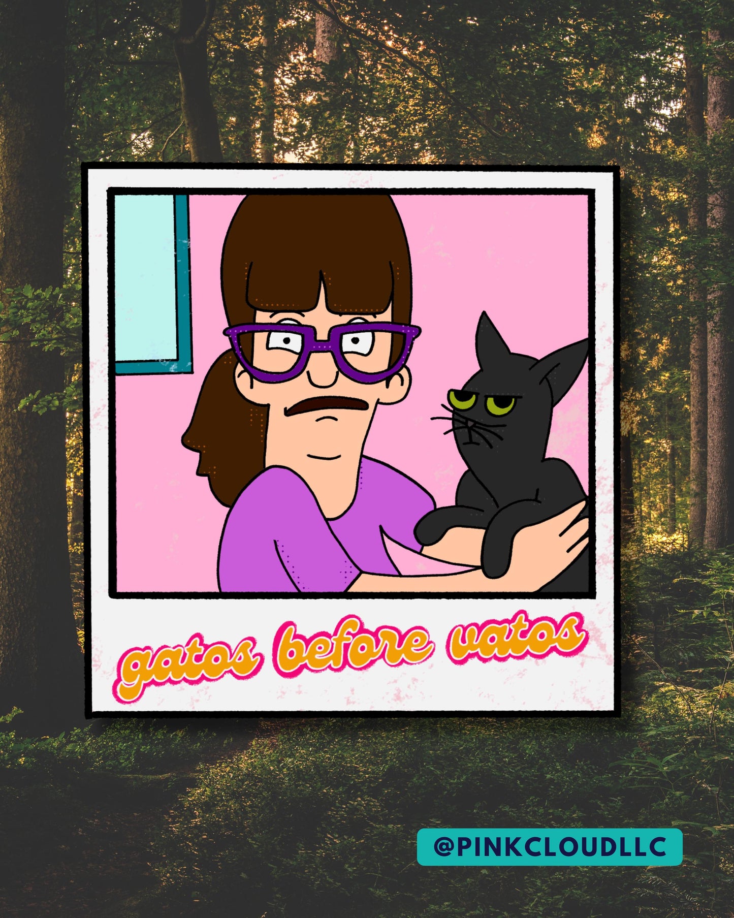 Gatos before Vatos Sticker | Gayle | Jean Clawed Van Damme | Bobs Burgers Fan Art