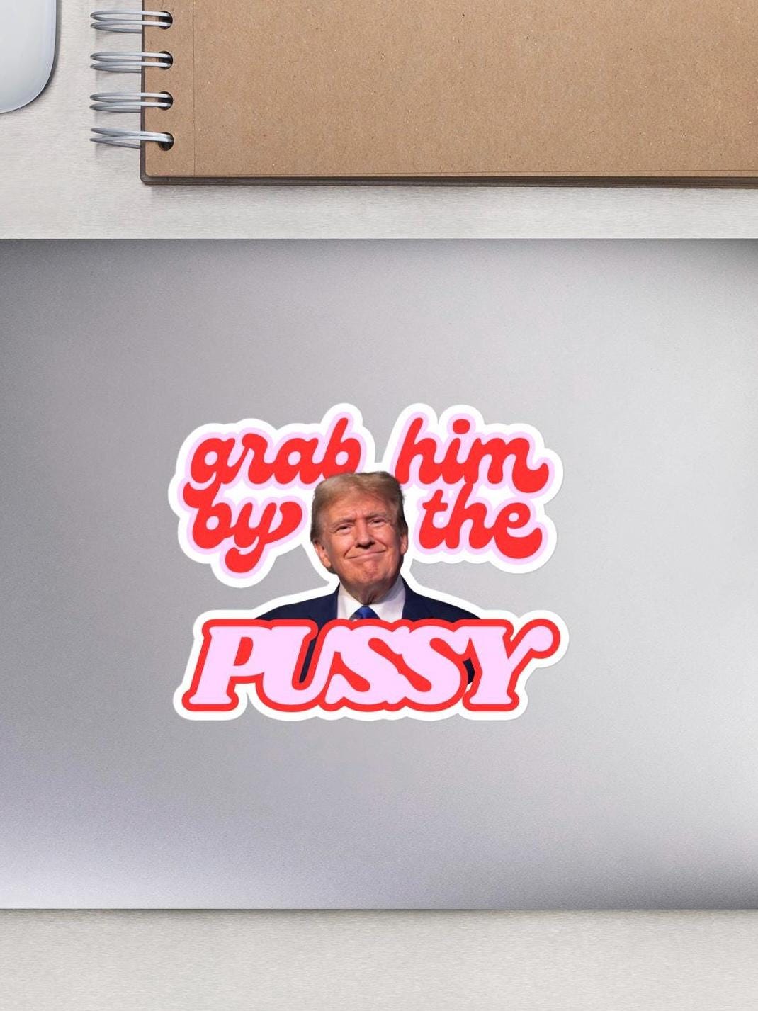 Political Sticker | Grab Em | Donald Trump
