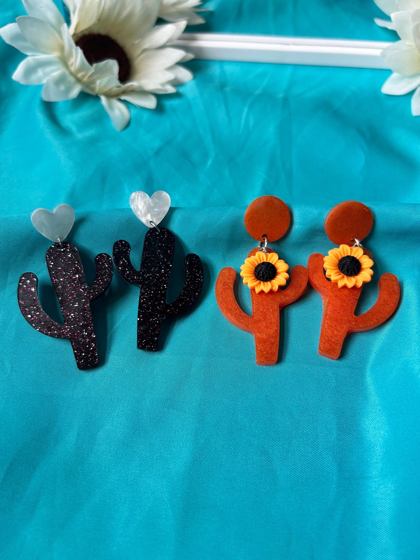 Saguaro cactus Earrings | Large Pushback