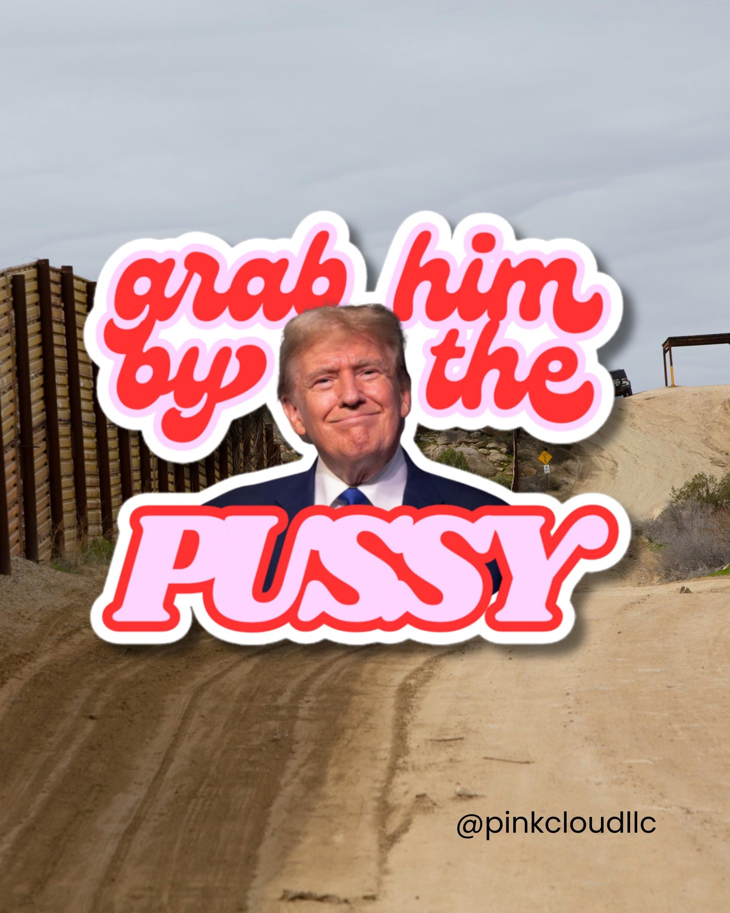 Political Sticker | Grab Em | Donald Trump