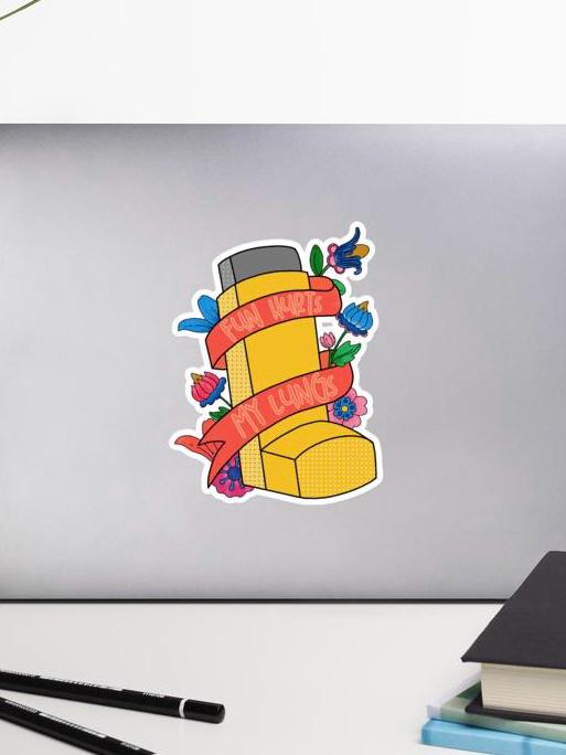 Fun Hurts My Lungs Sticker, Magnet or Temporary Tattoo | Bobs Burgers Fan Art