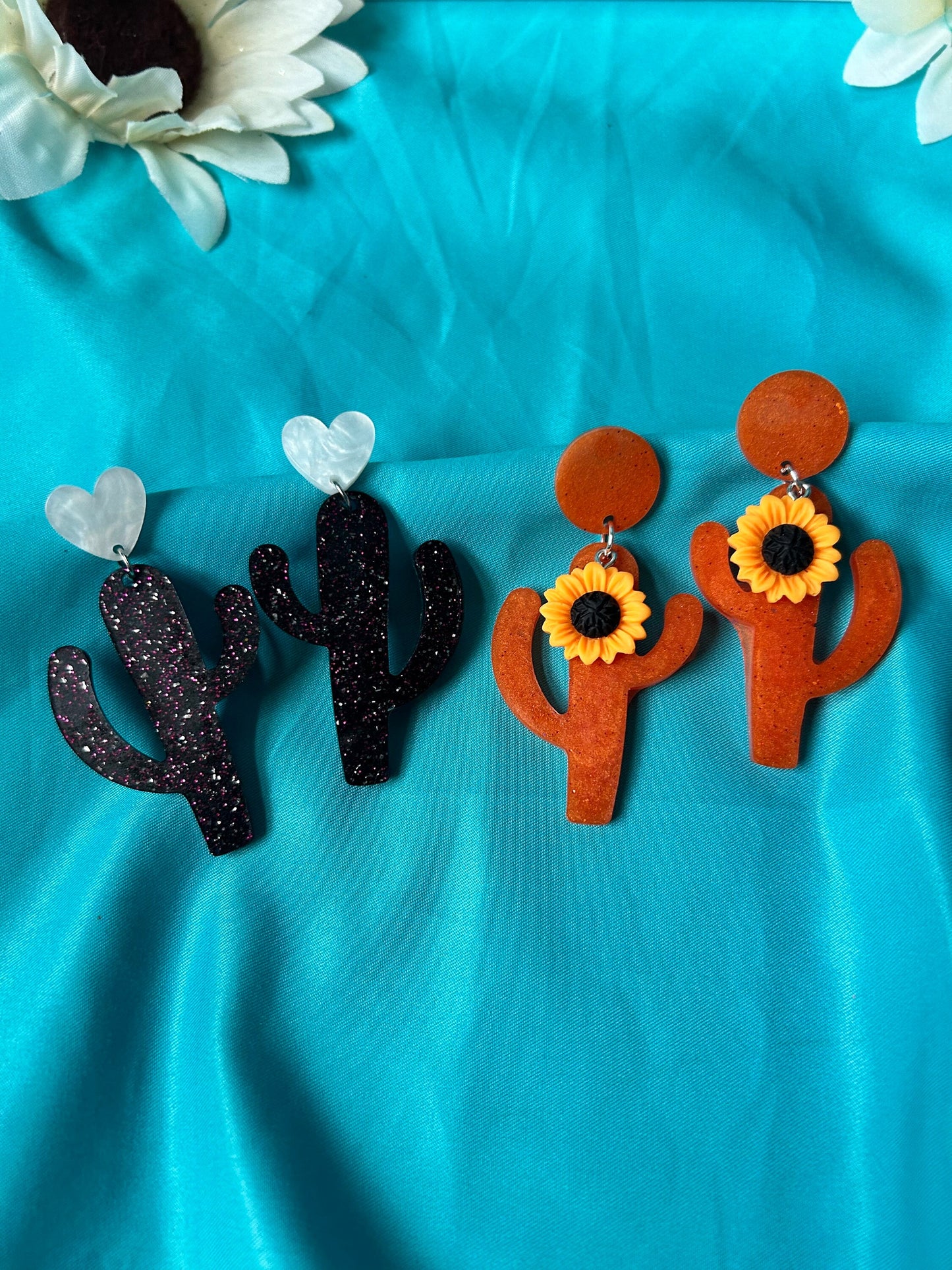 Saguaro cactus Earrings | Large Pushback