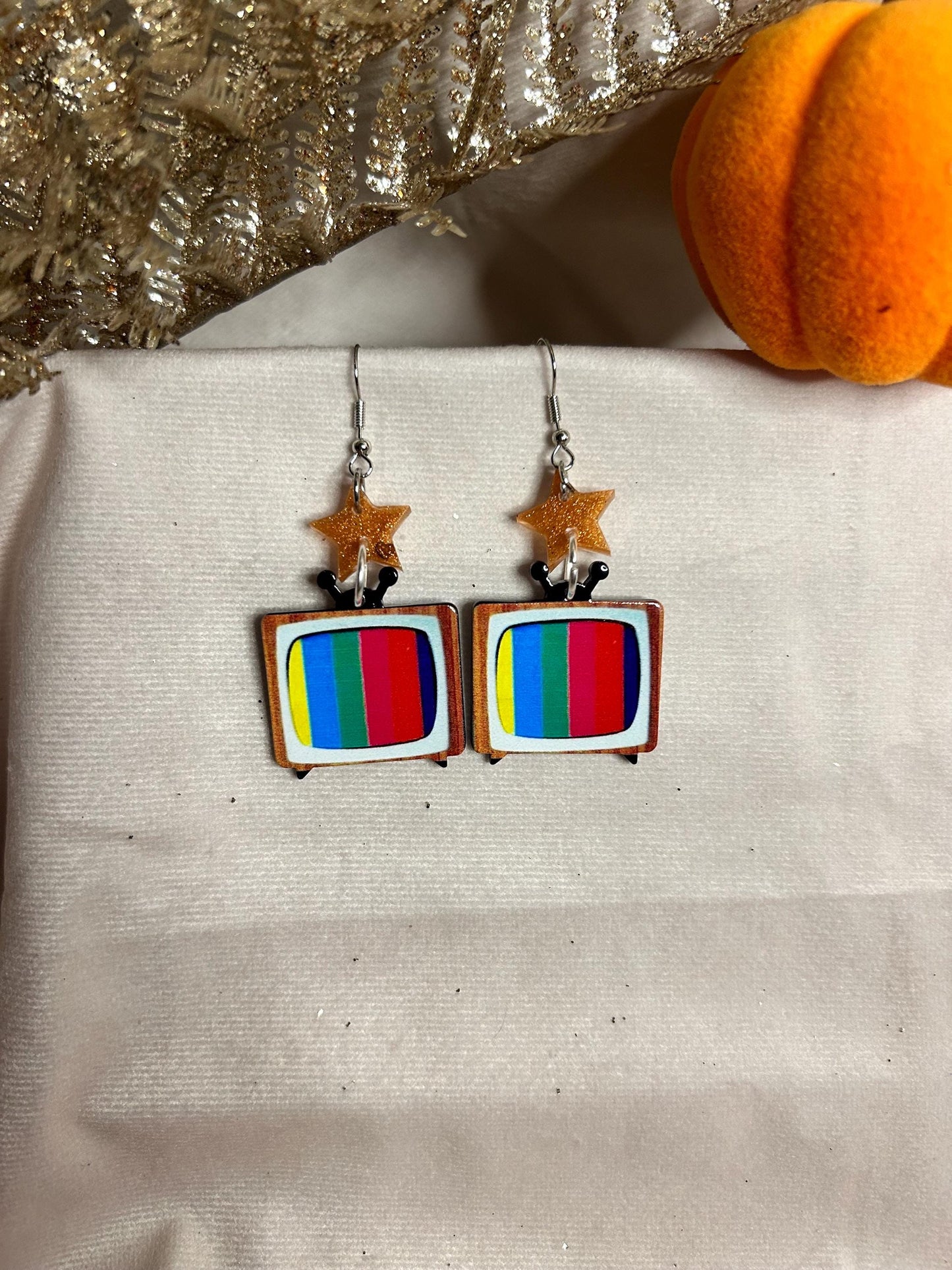 Acrylic TV Earrings: "Are You Afraid Of The Dark?" & Poltergeist Inspired