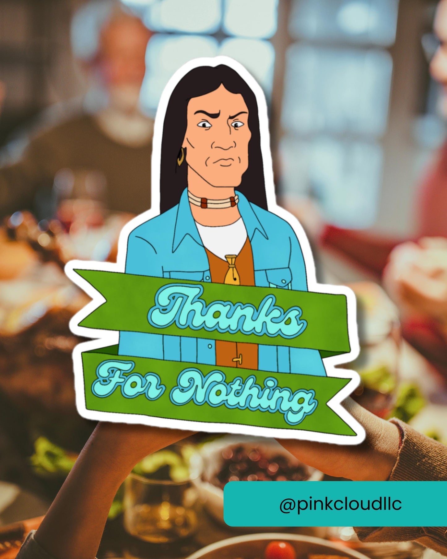 Nostalgic TV Sticker, Magnet or Tattoo | John Redcorn | Thanks for Nothing | Fan Art Sticker | Jonathan Joss | Pride Month
