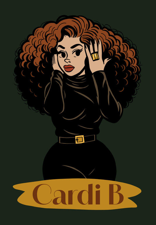 Cardi B Fan Art | Sticker, Magnet or Tattoo | Choose Your Size and Finish