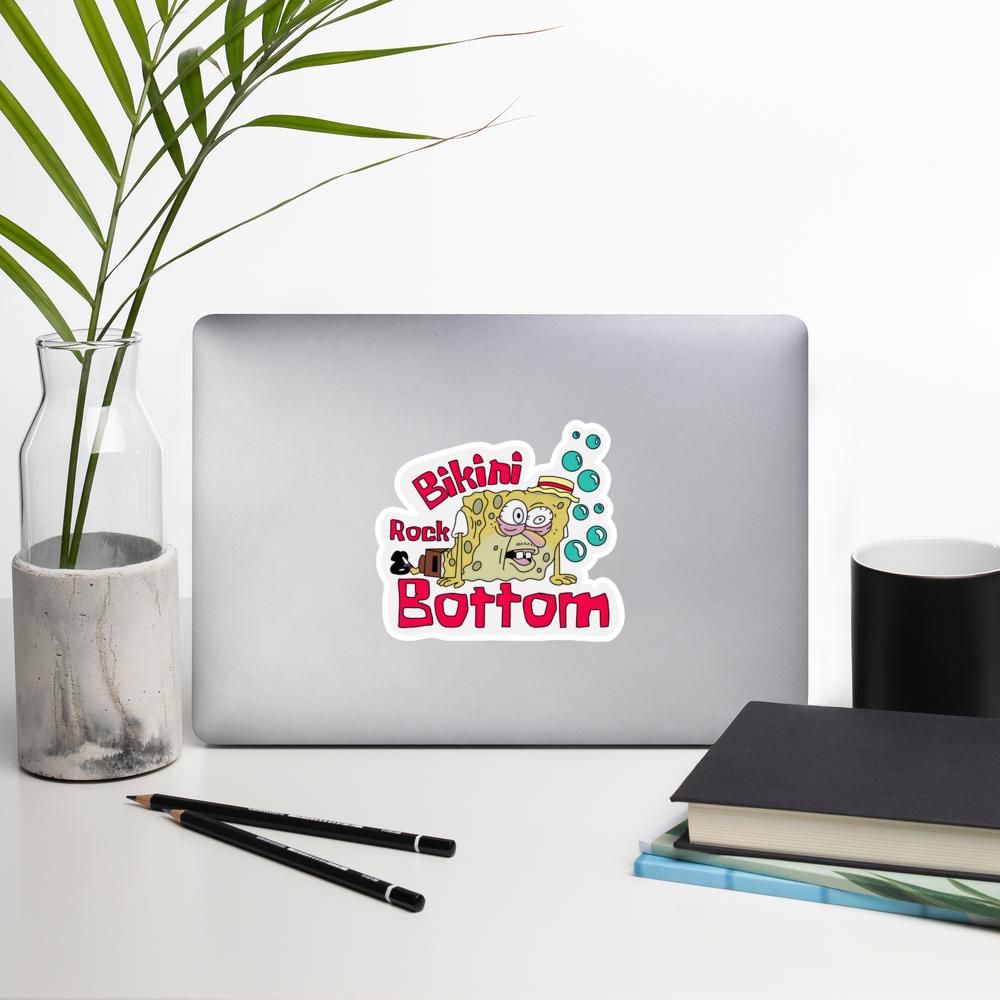 Bikini Rock Bottom Sticker | Recovery and Sobriety Humor | Choose your Size and Finish