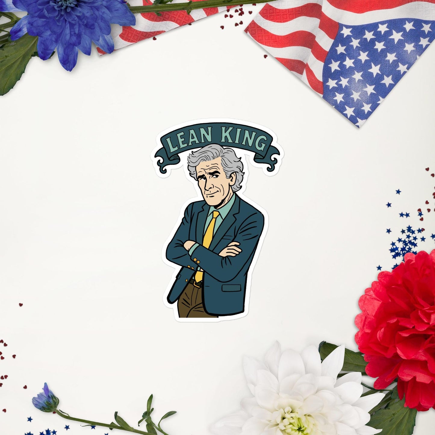 Lean King | Dateline Fan Art | Keith Morrison | sticker or magnet | glossy or holographic and size options