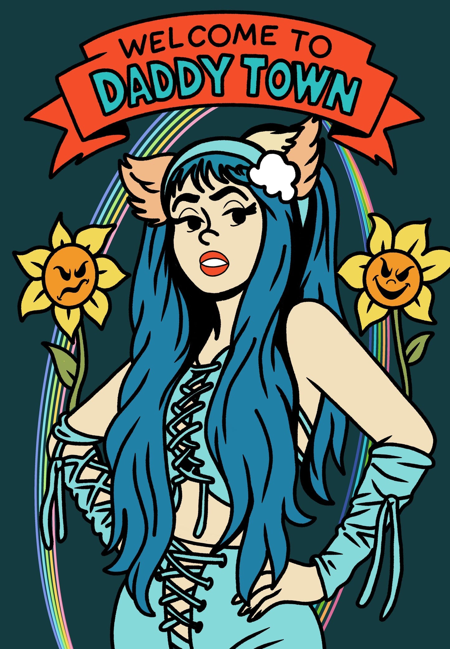 Ashnikko Fan Art | Daddy Town | Sticker, Magnet or Tattoo | Choose Your Size and Finish