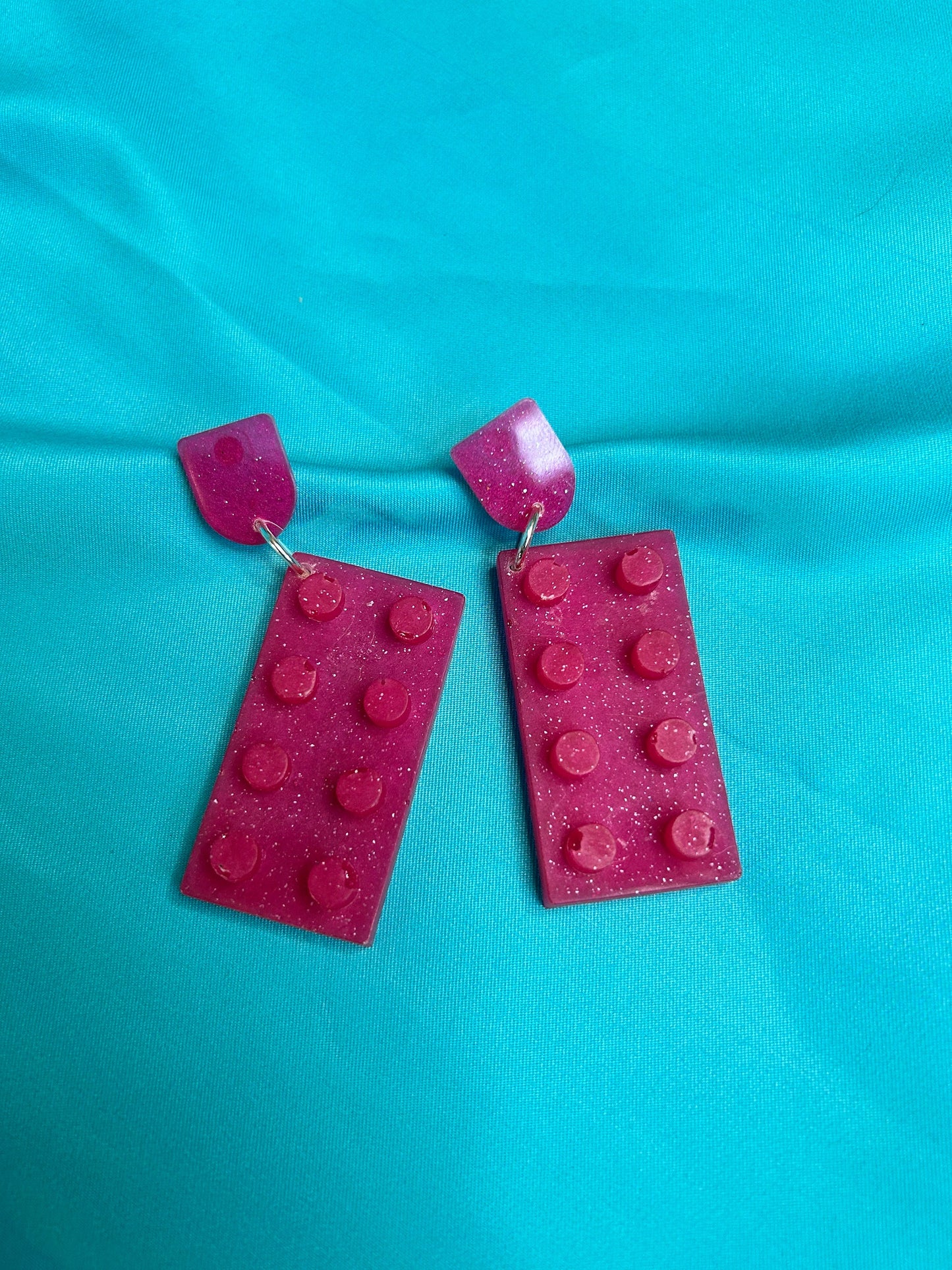 Lego or Robot resin Earrings | Choose Your Color and Style