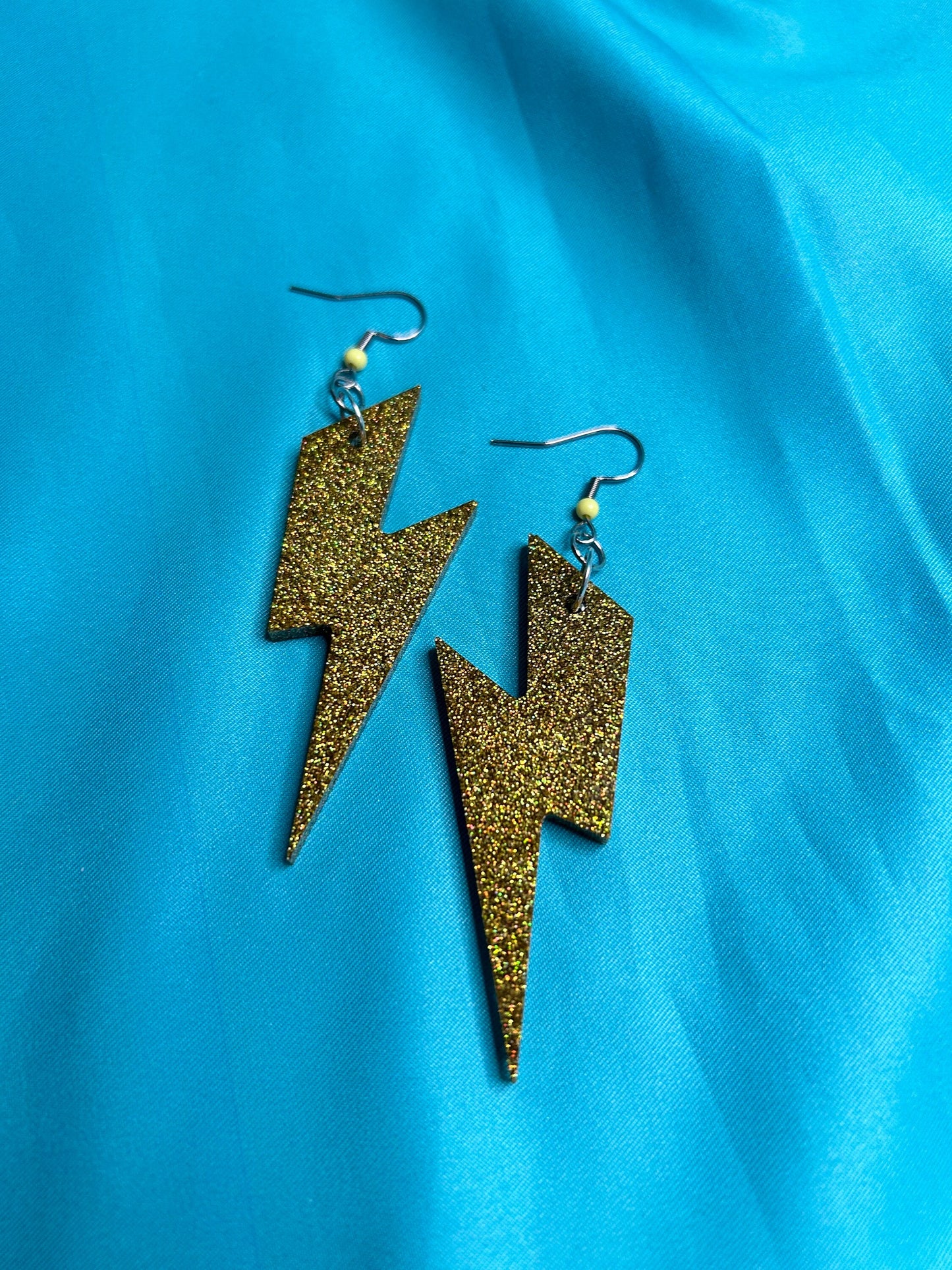 Large Lightning Bolt Statement Earrings | Choose Your Color