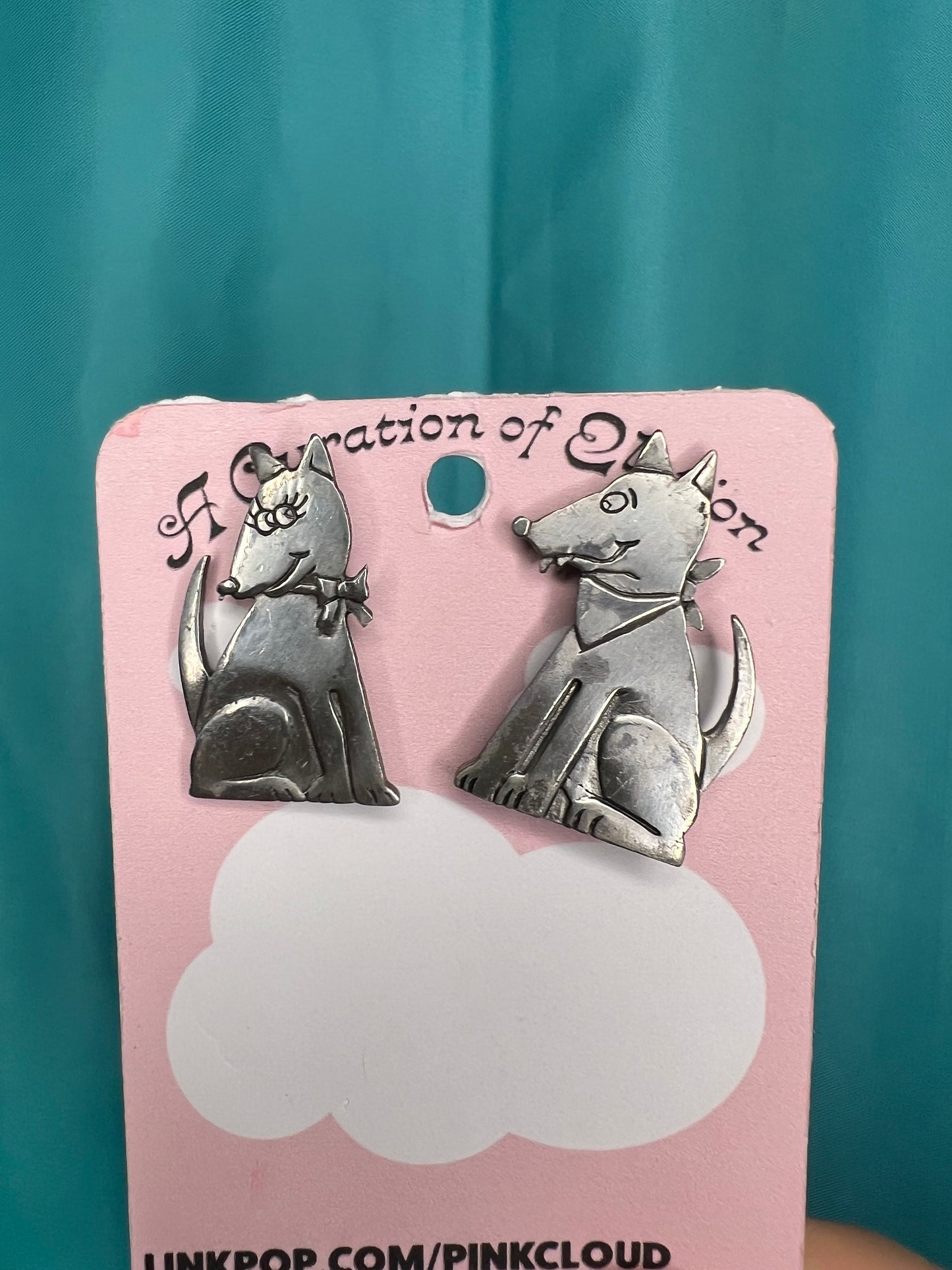 Stainless Steel Handmade Tribal Mexican square stud earrings with etched pattern