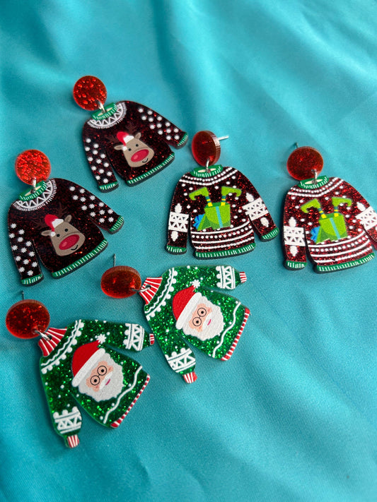 Christmas Earrings | Choose Your Style | Ugly Christmas Sweater