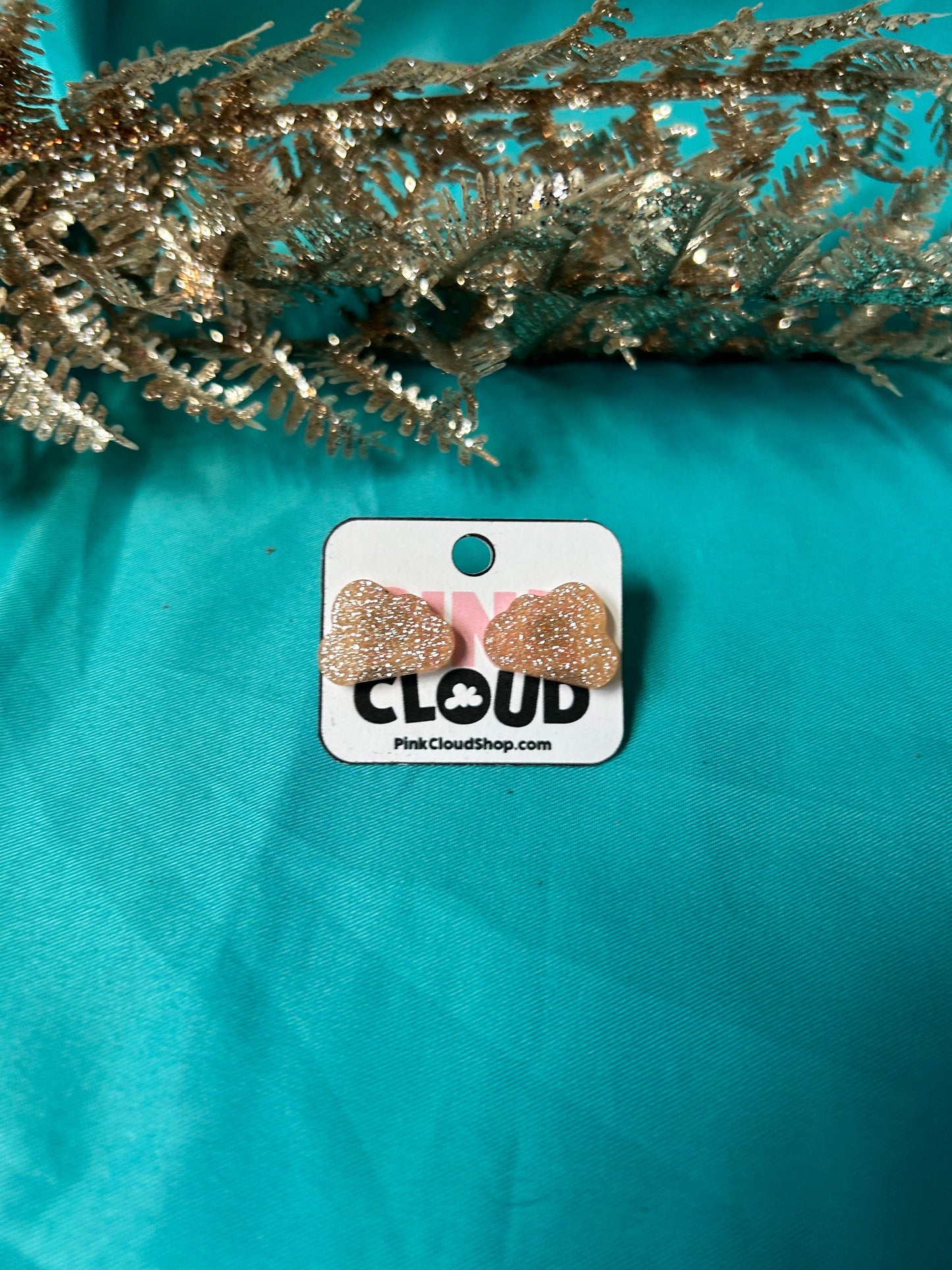 Small glitter resin cloud earrings stud earrings cute post back holographic