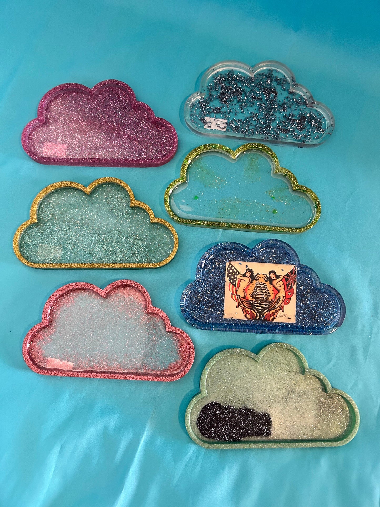Decorative Cloud Tray | Choose Your Color | Purple, Blue, Red, Green, or Custom