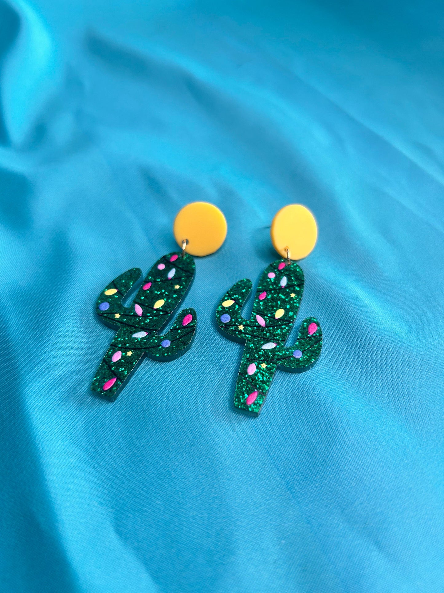 Weird Christmas Earrings | Gremlin | Disco Santa | Black Cat | Saguaros