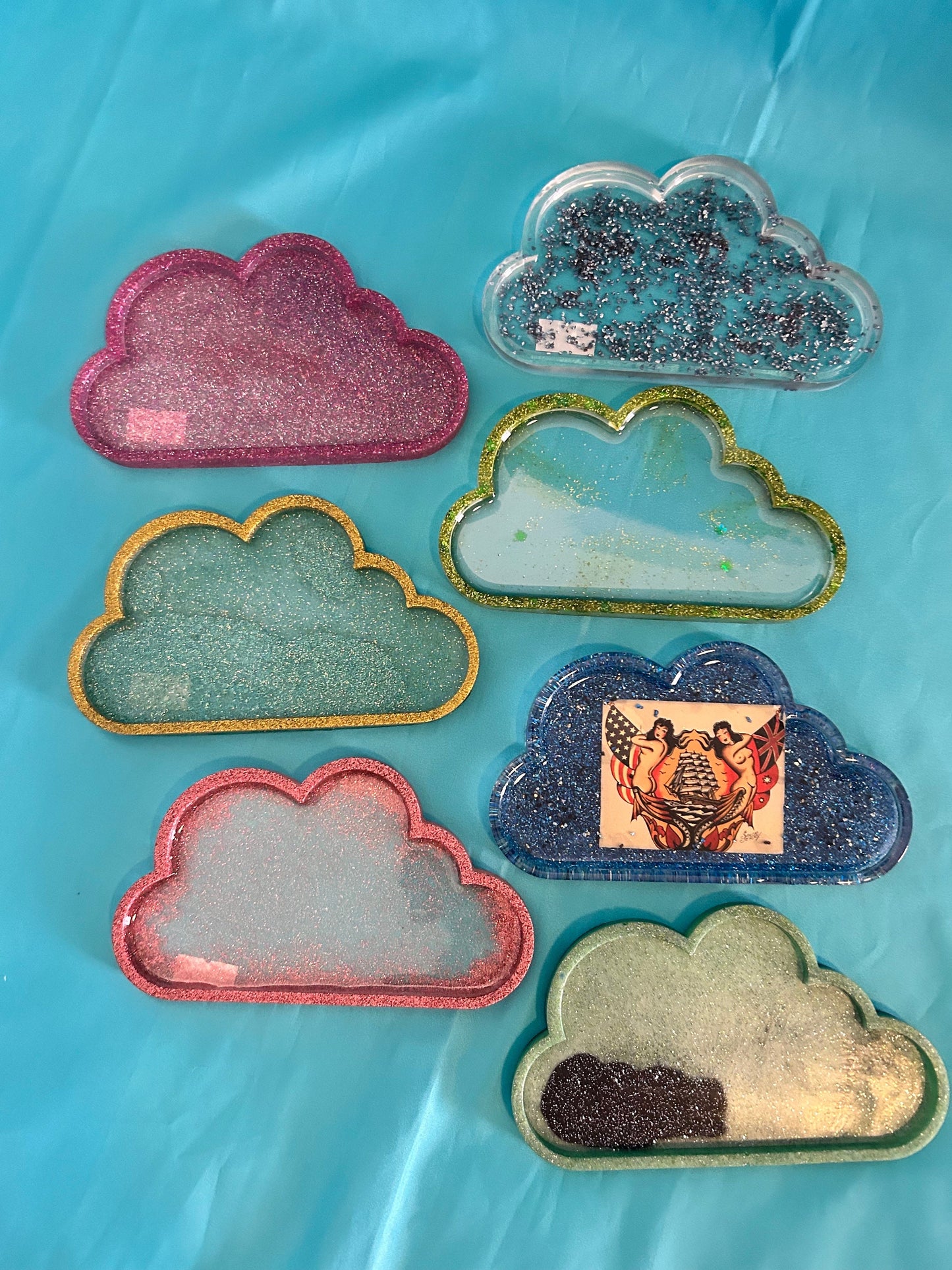 Decorative Cloud Tray | Choose Your Color | Purple, Blue, Red, Green, or Custom