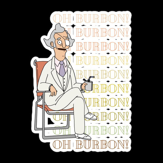 Calvin Fishoeder Sticker | Oh Burbon | Bobs Burgers Fan Art