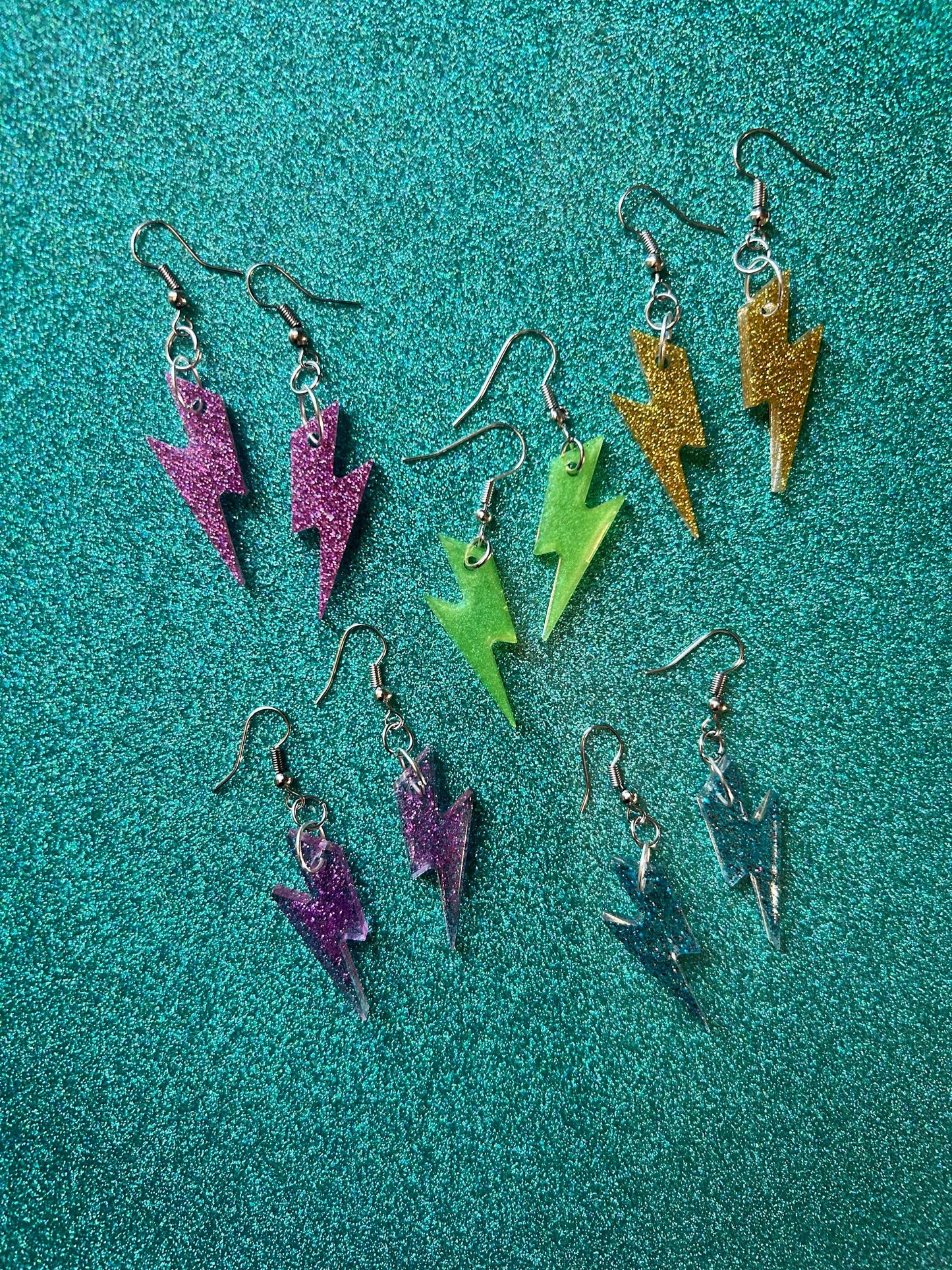 Little Lightning Bolt Earrings | Choose Your Color and Style