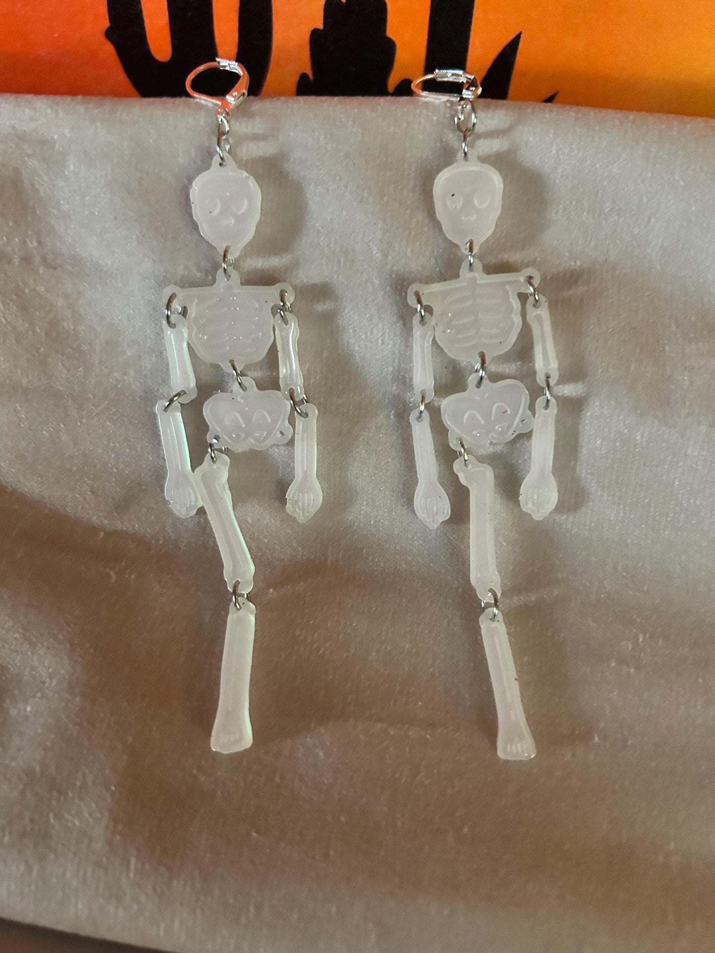 Skeleton with Amputation Earrings | Customize Limb Loss and Earring Back | Inclusive Halloween Style