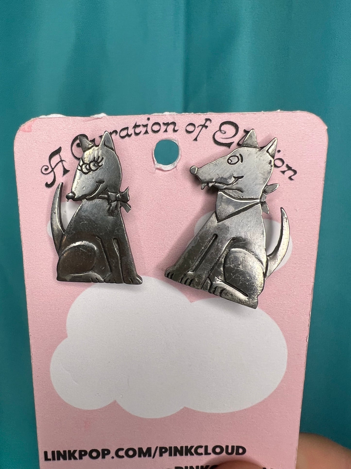 Stainless Steel Handmade Tribal Mexican square stud earrings with etched pattern