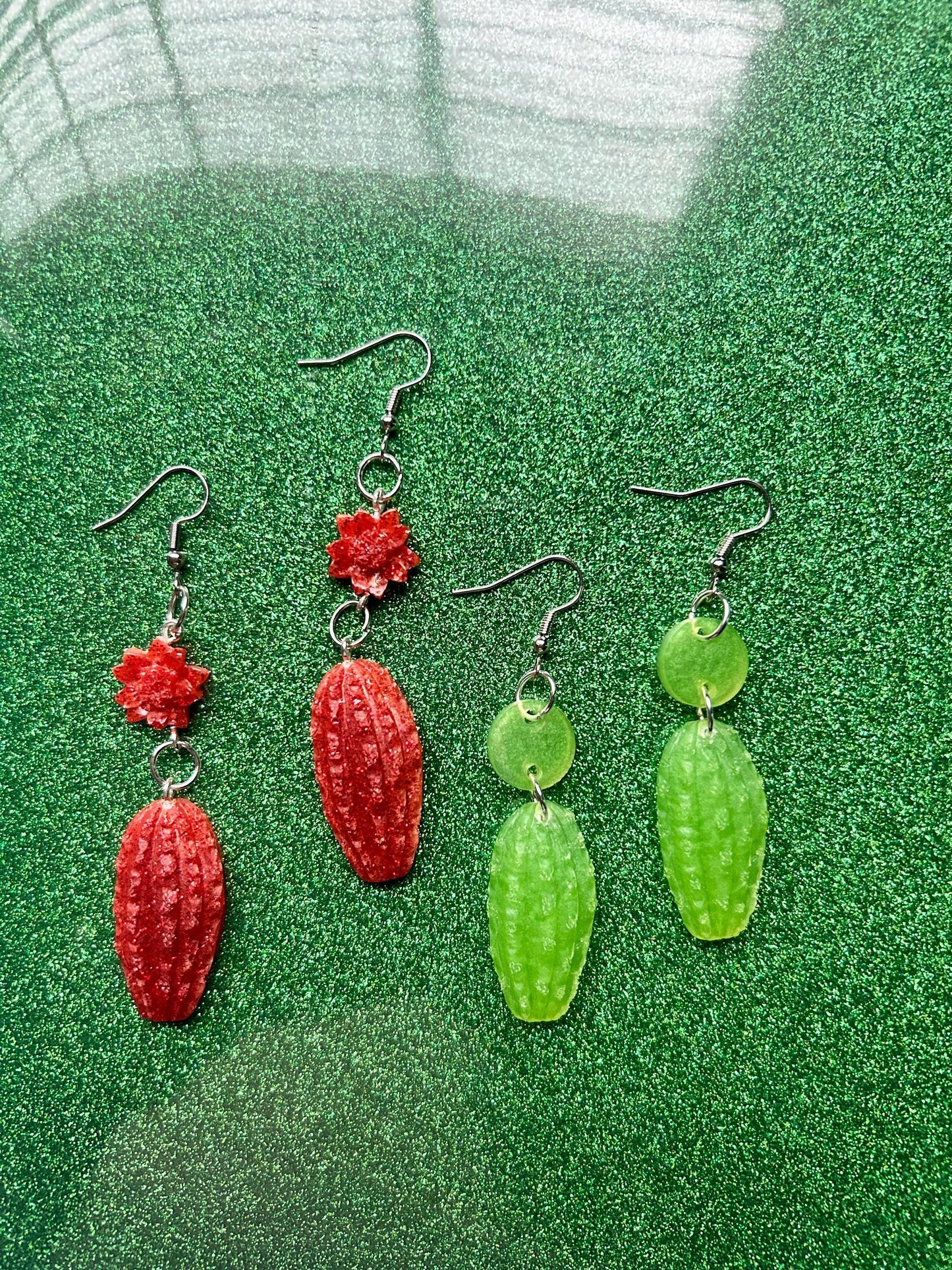 3D Cactus Earrings | Choose Your Style | Prickly Pear, Saguaro, Barrel