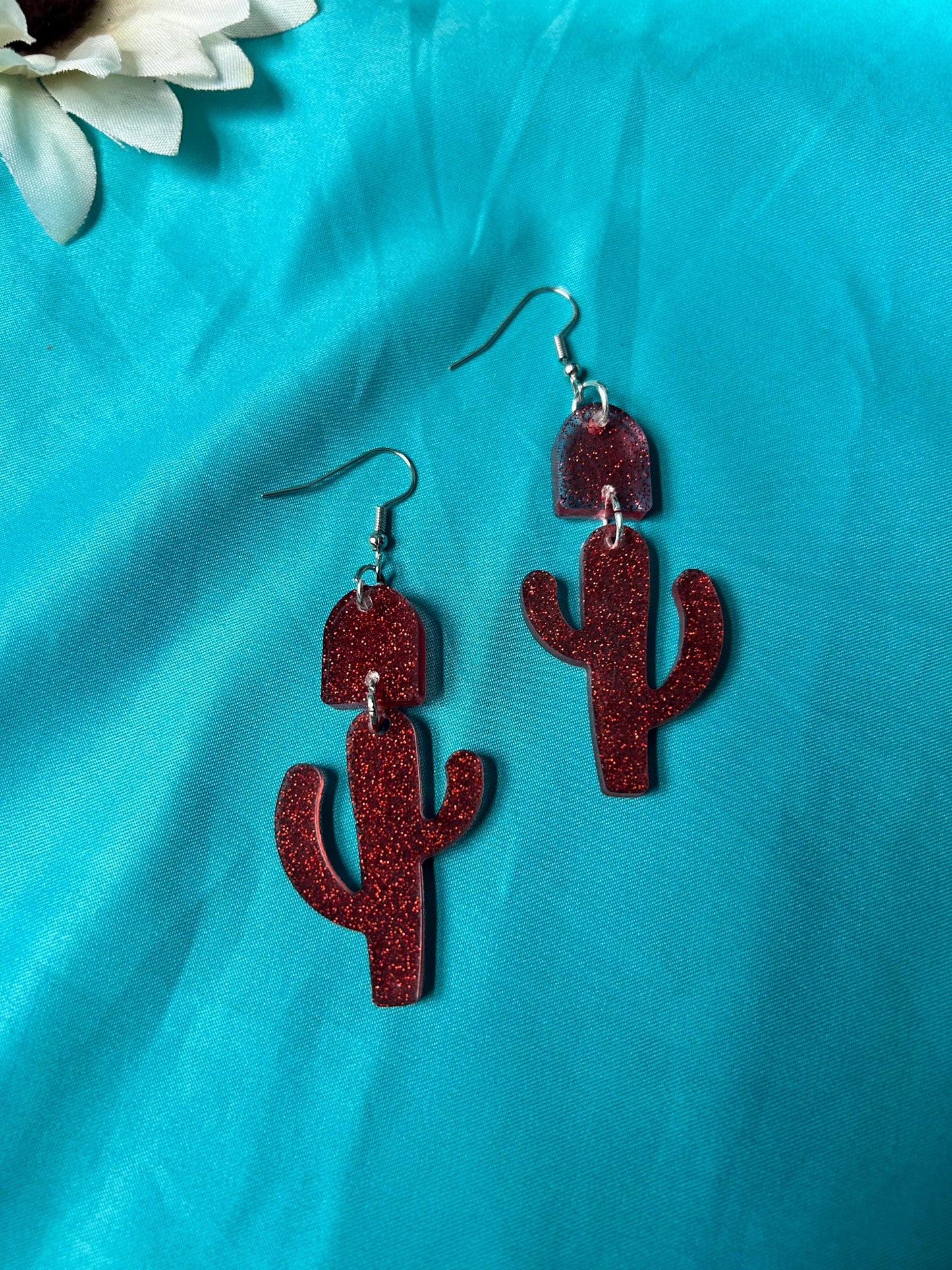 Small Saguaro Hook or Leverback Earrings | Choose Your Color and Style