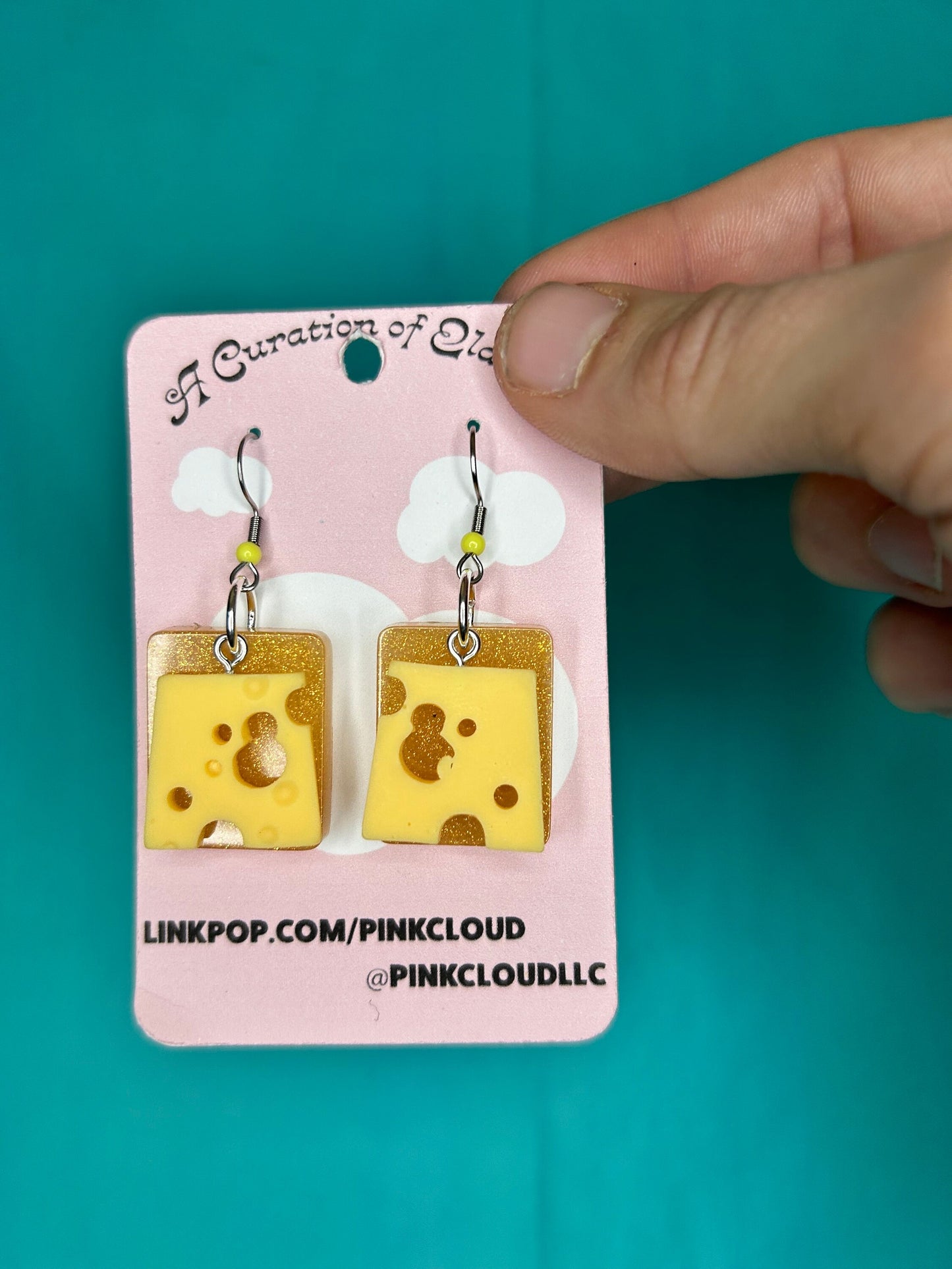 Swiss Cheese Earrings | Gold or Purple
