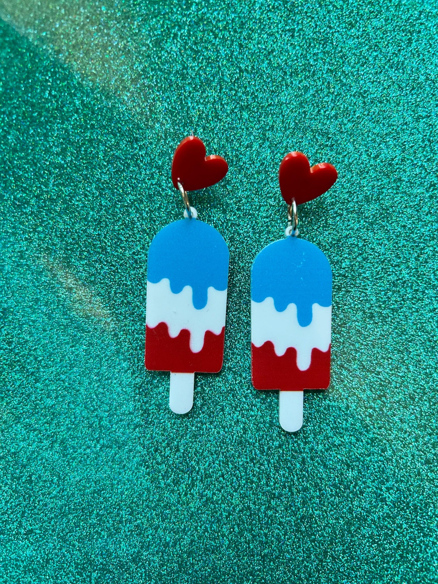 Sweet Treat Earrings | Choose Red White and Blue or Green
