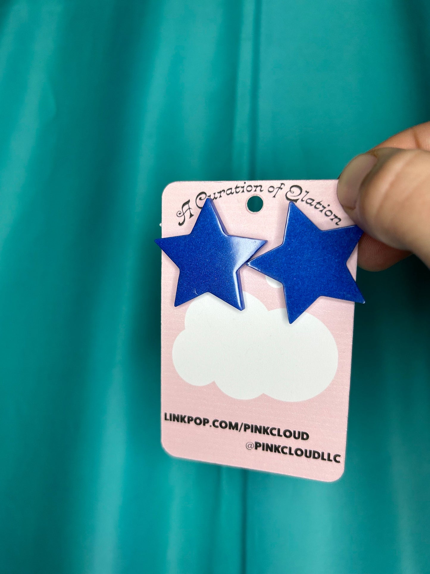 Large glitter resin star earrings XL stud earrings cute post back holographic