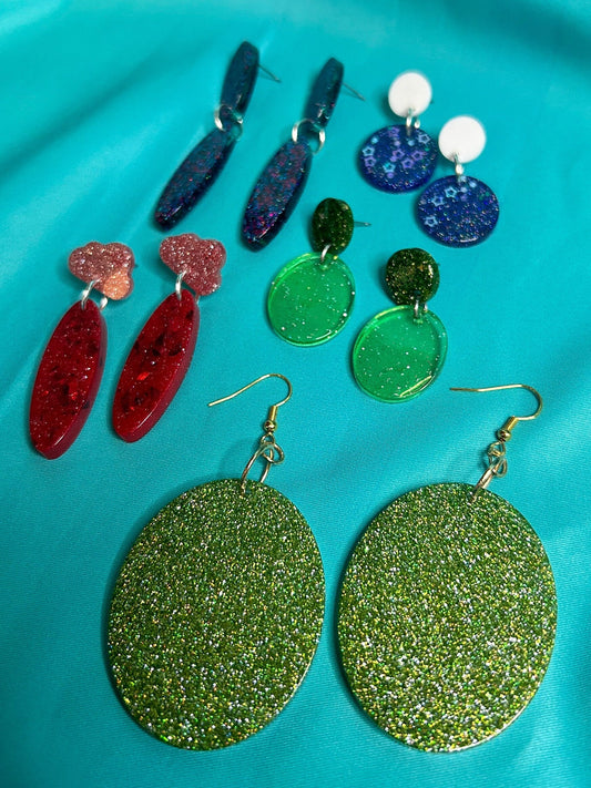 Long Rounded Earrings | Circle and Oval | Choose Your Style