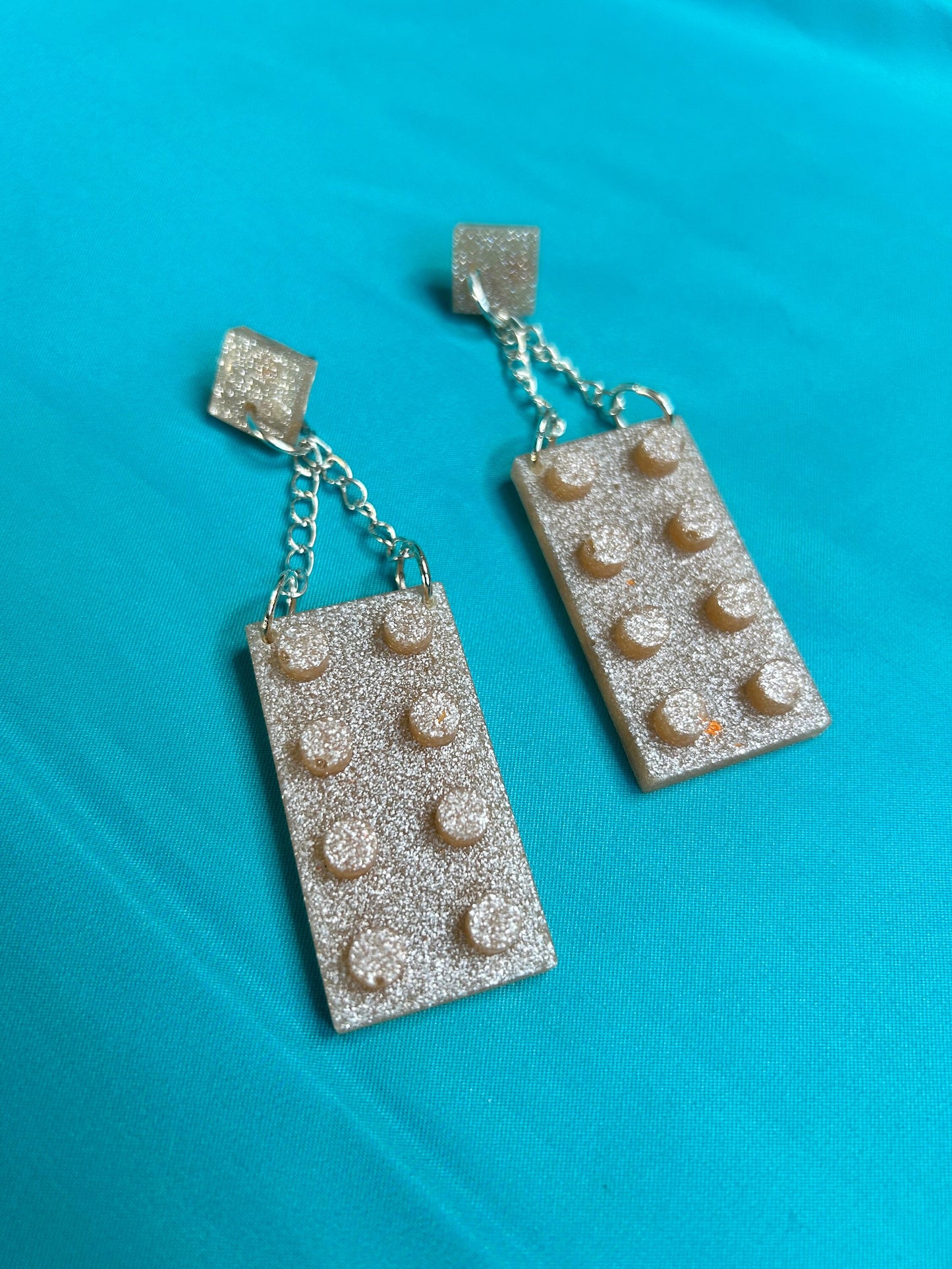 Lego or Robot resin Earrings | Choose Your Color and Style