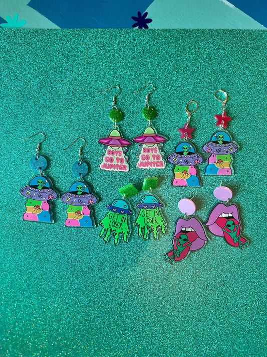 Outer Space Statement Earrings | Choose Your Style | Aliens