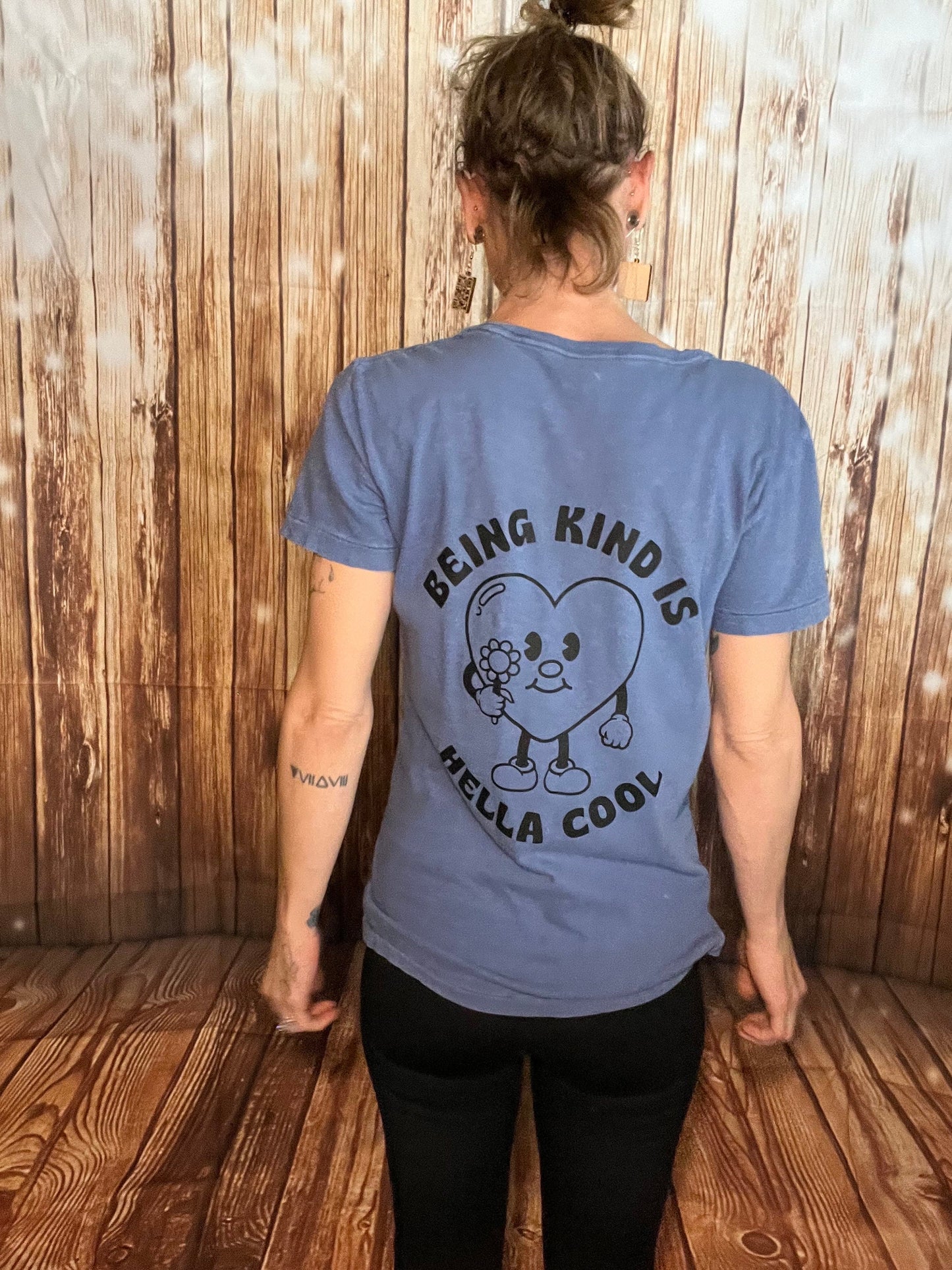 Being Kind is Hella Cool ~ Upcycled American Eagle AE Women’s Small TShirt